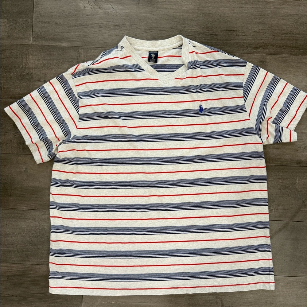 Polo Ralph Lauren‎ Vneck striped shirt 2X